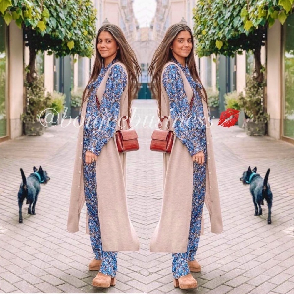 ZARA BNWT Tied Floral Blouse + Pants 2pc Coord Set